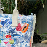 Radiant Garden On Ink Beach / Tote Bag