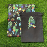 Midnight Botanical Drawstring Pouches