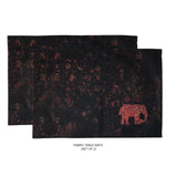 Ornate Elephant Fabric Table mats ( Set of 2 - 1 set in stock)