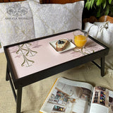 Art Nouveau Pink Lotus Folding Bed Tray