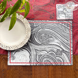 B&W Paisley Tablemat