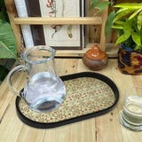Delicate Floral Oval Medium Tray Deal