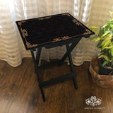 Slate Black Grunge Folding Table