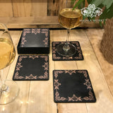 Slate Black Grunge Coasters