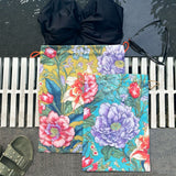 Jungle Blossom Drawstring Pouches