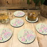 Pastel Asters Coasters