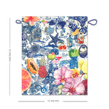 Radiant Garden On Ink Drawstring Pouches