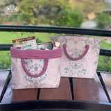 Pale Florids Roll down Bag/Basket