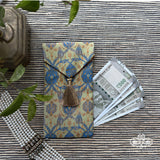Mint Brocade Jaal Gift Envelope - Small