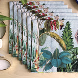 Tropical Elephant Set Of 6 Table Napkins