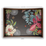 Midnight Foliage Wooden Tray Set