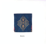 Ornate Mughal Boota Deep Blue Gift Pouch - Mini