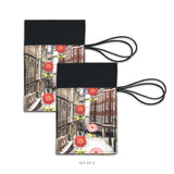 Urban Blossom Scape Luggage Identifier (Set Of 2)