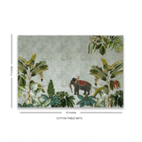 Tropical Elephant Cotton Fabric Table mats (set of 2)