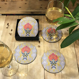Ikat Boota Coasters