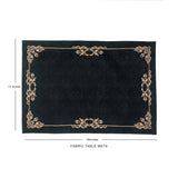 Slate Black Grunge Fabric Table mats (last set of 3)