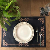 Slate Black Grunge Fabric Table mats (last set of 3)