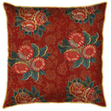 Maroon Floral Bunches Cushion Cover - last Piece