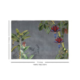 Tropical Blooms Fabric Table mats (set of 2- 1 Set in stock)