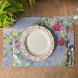 Tropical Blooms Fabric Table mats (set of 2- 1 Set in stock)