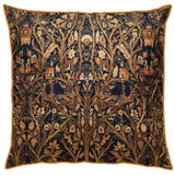 Black Kalamkari Jaal Embroidered Cushion Cover